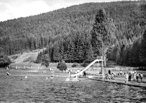 AK, Meura Thür. Wald, Waldbad Wittgendorf im Augrund, 1976