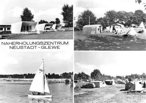 AK, Neustadt Glewe Kr. Ludwigslust, Naherholungszentrum, vier Abb., 1983