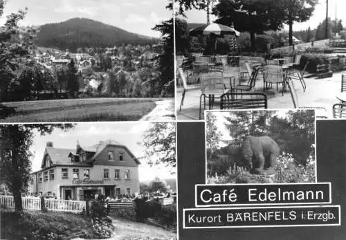 AK, Kurort Bärenfels Osterzgeb., Café Edelmann, vier Abb., 1969