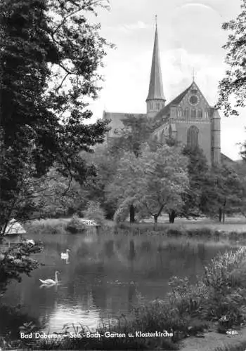 AK, Bad Doberan, Seb.-Bach-Garten und Klosterkirche, 1961