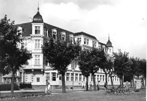 AK, Seebad Ahlbeck Usedom, FDGB-Heim "Bernhard Göring", 1981