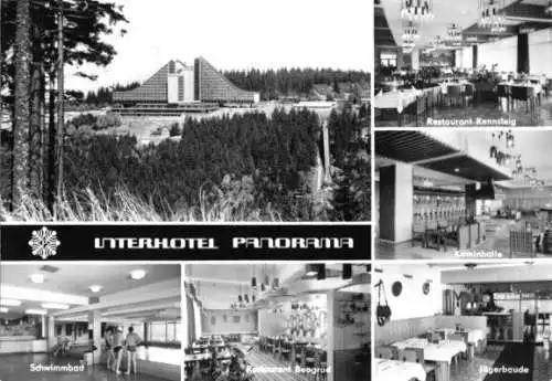 AK, Oberhof Thür. Wald, Interhotel Panorama, sechs Abb., Gasträume, 1982