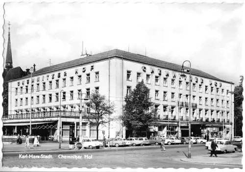 AK, Karl-Marx-Stadt, Hotel Chemnitzer Hof, 1964