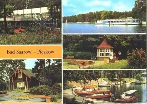 AK, Bad Saarow-Pieskow, 5 Abb., Strandgaststätte, 1982