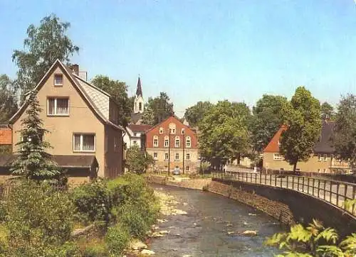 AK, Pockau Flöhatal Kr. Marienberg, Teilansicht, 1986