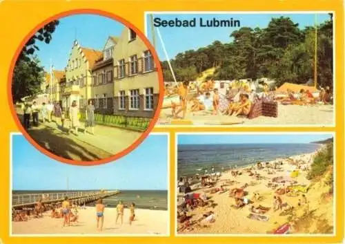 AK, Lubmin Kr. Greifswald, 4 Abb., u.a. Strand, 1986