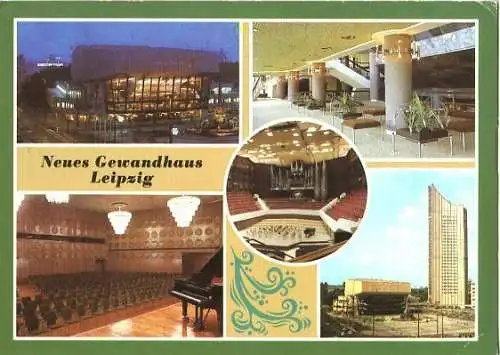 AK, Leipzig, Neues Gewandhaus, 5 Abb., 1986