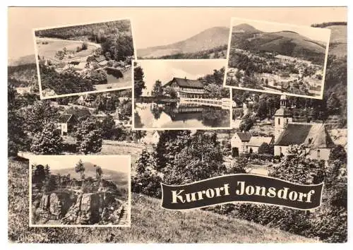 AK, Kurort Jonsdorf, fünf Abb., gestaltet, 1964
