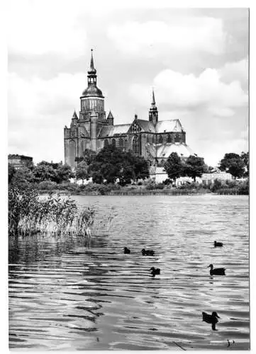 Ansichtskarte, Stralsund, Blick zur Marienkirche, 1973
