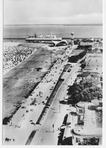 Ansichtskarte, Rostock Warnemünde, Blick vom Hotel Neptun auf den Strand, 1976