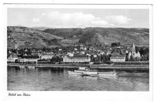 Ansichtskarte, Unkel am Rhein, Teilansicht, 1952