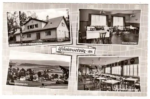 AK, Helmbrechts OT Wüstenselbitz Ofr., Schützenhaus-Gaststätte, vier Abb., 1963