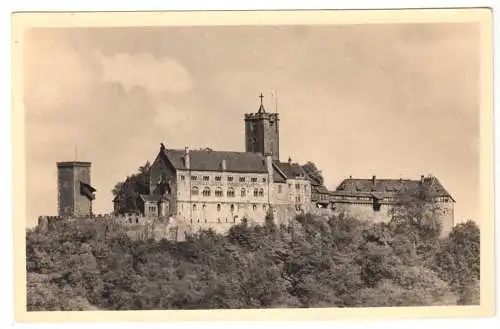 AK, Eisenach, Blick zur Wartburg, 1958