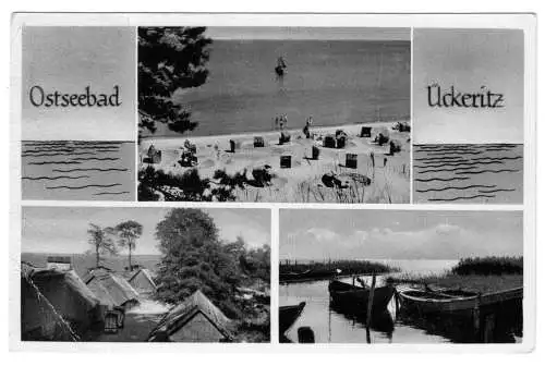 Ansichtskarte, Ostseebad Ückeritz, fünf Abb., 1960