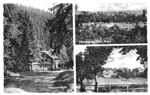 AK, Masserberg Thür. Wald, drei Abb., 1960