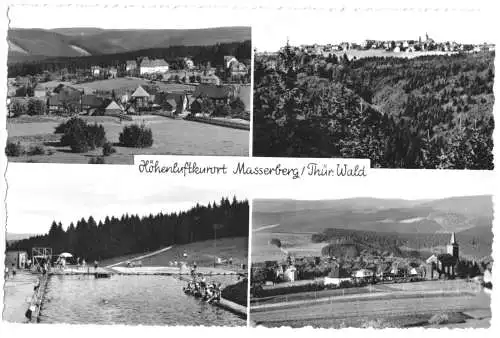 Ansichtskarte, Masserberg Thür. Wald, vier Abb., 1960