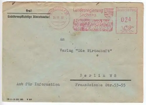 AFS, Landesregierung Sachsen, (10a) Dresden A 50, 24.11.51