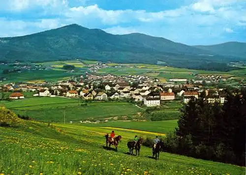 AK, Kötzting Bayer. Wald, Gesamtansicht mit Kaitersberg, um 1982