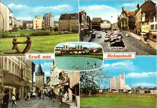 Ansichtskarte, Helmstedt, fünf städtische Abb., um 1980
