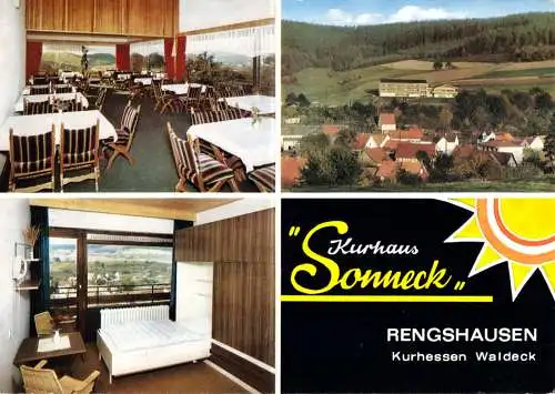 AK, Knüllwald, OT Rengshausen, Kurhaus "Sonneck", 3 Abb., um 1970