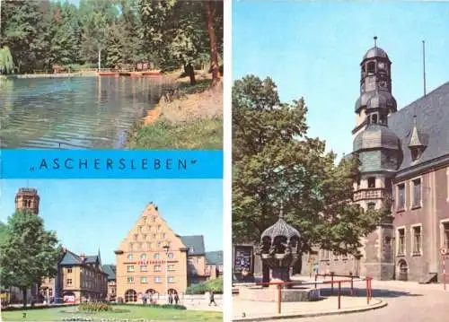 Ansichtskarte, Aschersleben, drei Abb., 1969