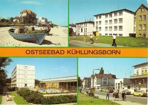 Ansichtskarte, Ostseebad Kühlungsborn, vier Abb., Version 1, 1990
