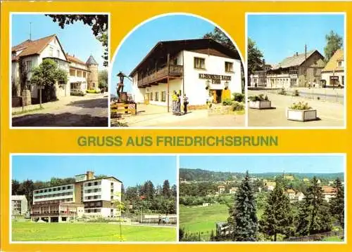 Ansichtskarte, Friedrichsbrunn Kr. Quedlinburg, fünf Abb., 1984