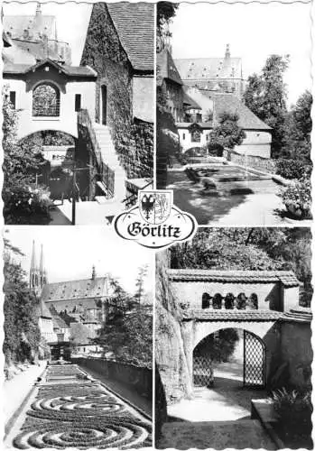 Ansichtskarte, Görlitz, Ochsenzwinger, Anlagen innerhalb der alten Stadtmauer, Vers.1, 1966