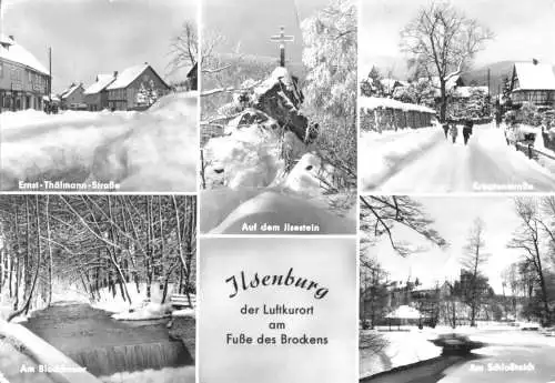 Ansichtskarte, Ilsenburg Harz, fünf Winteransichten, 1978