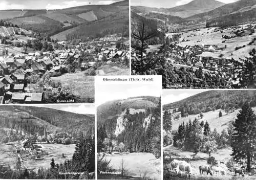 Ansichtskarte, Oberschönau Thür. Wald, fünf Abb., 1969