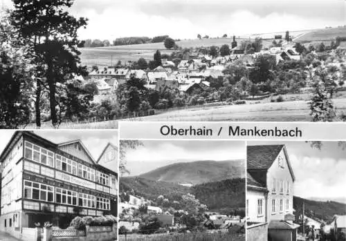 Ansichtskarte, Oberhain Mankenbach Kr. Rudolstadt, vier Abb., 1975