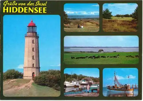 Ansichtskarte, Insel Hiddensee, sechs Abb., um 1995