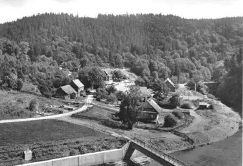 AK, Wendefurt im Harz, Teilansicht mit Brücke, 1970