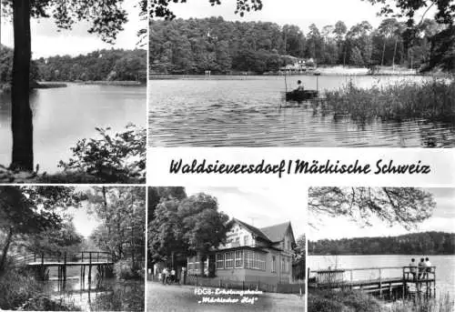 Ansichtskarte, Waldsieversdorf Märk. Schweiz, fünf Abb., 1976