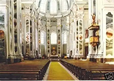 AK, Mannhein, Jesuitenkirche, Innenansicht, ca. 1970