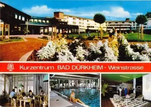 Ansichtskarte, Bad Dürkheim Weinstr., vier Abb., Kurzentrum, 1987