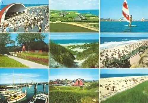 Ansichtskarte, Insel Sylt, neun Abb., 1982