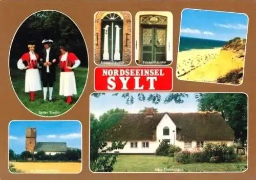 Ansichtskarte, Insel Sylt, sechs Abb., ca. 1985