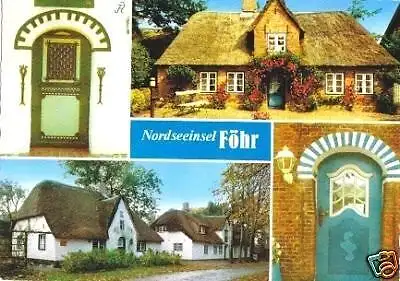 Ansichtskarte, Nordseeinsel Föhr, vier Abb., ca. 1985