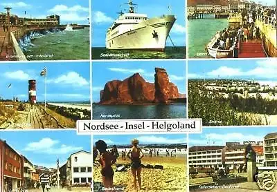 Ansichtskarte, Insel Helgoland, neun Abb., 1979