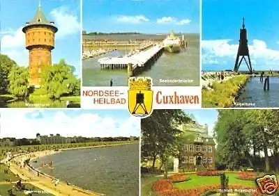 Ansichtskarte, Cuxhaven, fünf Abb., ca. 1970
