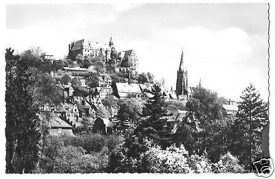 Ansichtskarte, Marburg a.d. Lahn, Teilansicht, ca. 1965