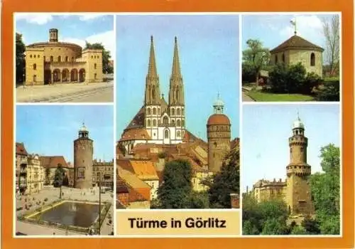 Ansichtskarte, Görlitz, 5 Abb., u.a. Kaisertrutz, 1984