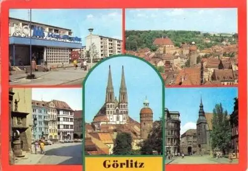 Ansichtskarte, Görlitz, 5 Abb., u.a. HO-Kaufhalle, 1984