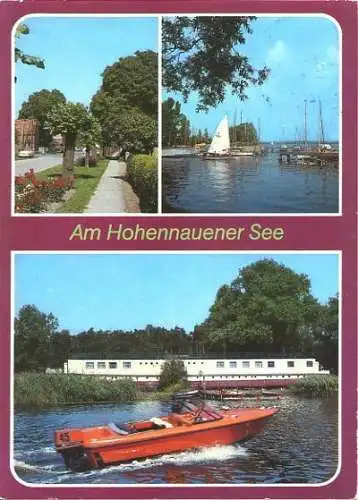 AK, Kreis Rathenow, Am Hohennauener See, 3 Abb., 1988