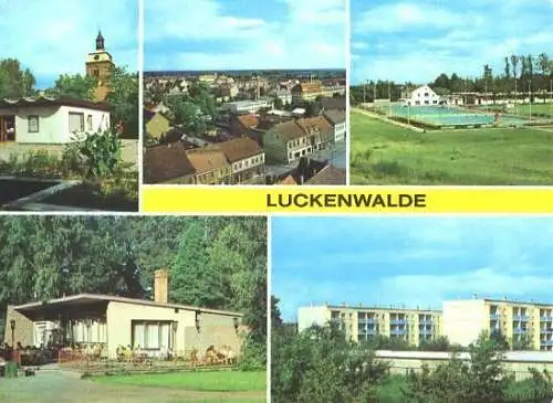 Ansichtskarte, Luckenwalde, 5 Abb., u.a. HO-Café, 1978