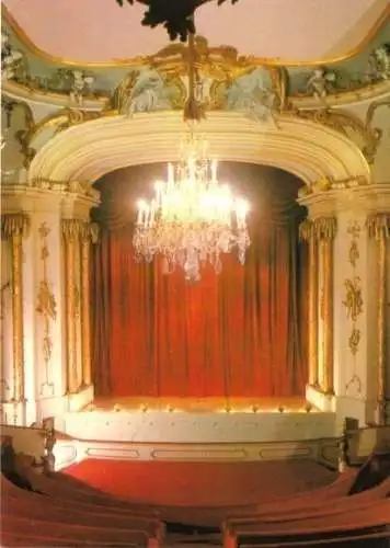 Ansichtskarte, Potsdam, Neues Palais, Schloßtheater, Blick zur Bühne, 1982