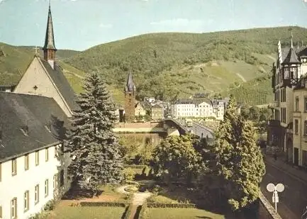 Ansichtskarte, Bernkastel-Kues Mosel, Cusanusstift, ca. 1963