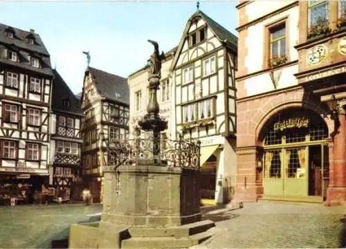 Ansichtskarte, Bernkastel-Kues, Am Markt, mit Ratskeller, 1973