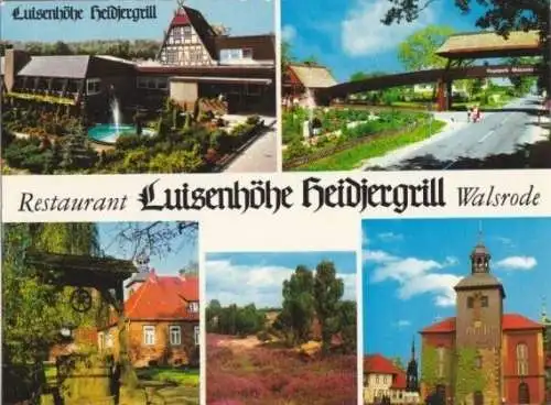Ansichtskarte, Walsrode, 5 Abb., u.a. Restaurant, Vogelpark, 1985